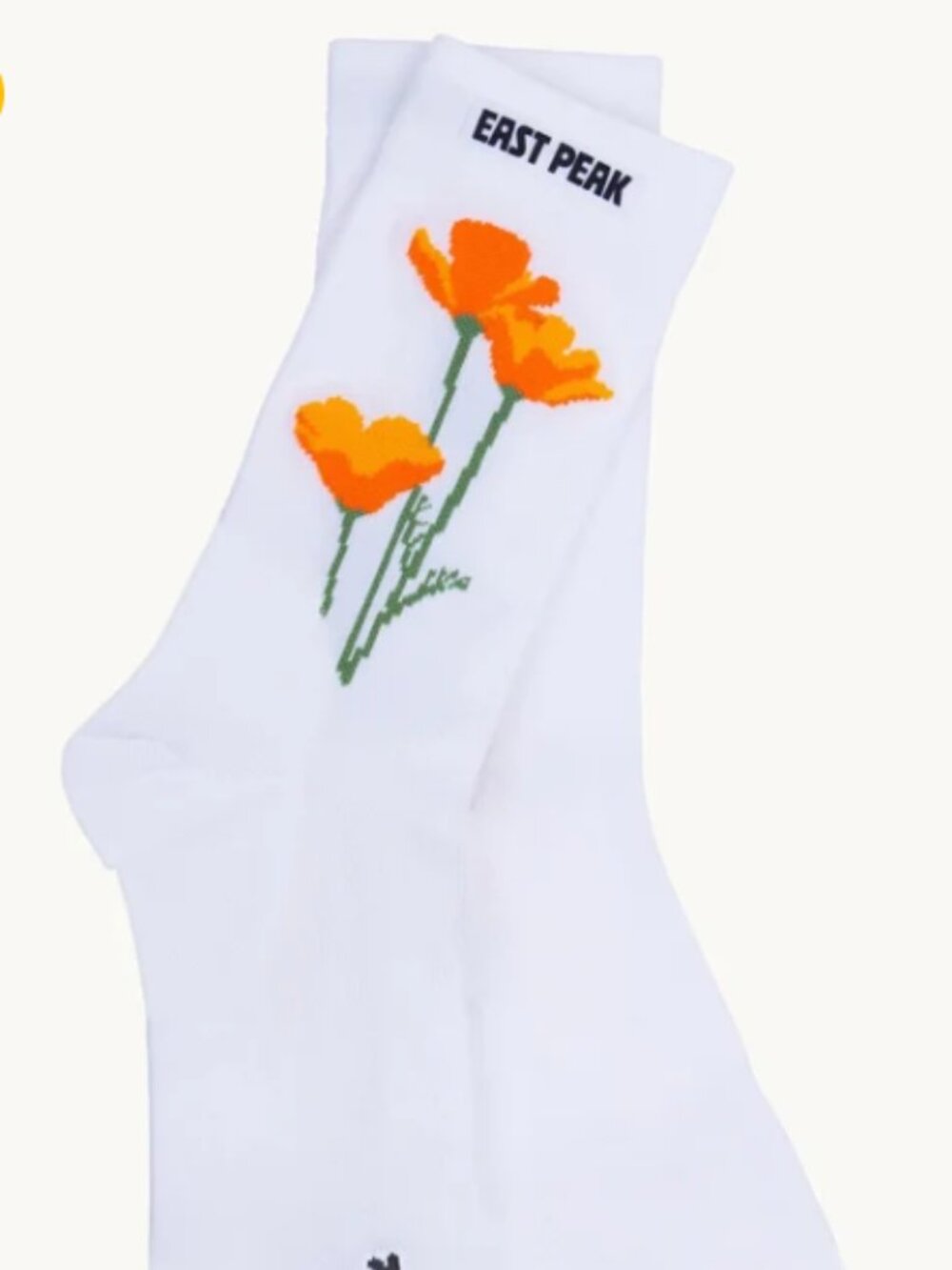East Peak Midweight Poppy Performance Socks White Poppy sz L NEW